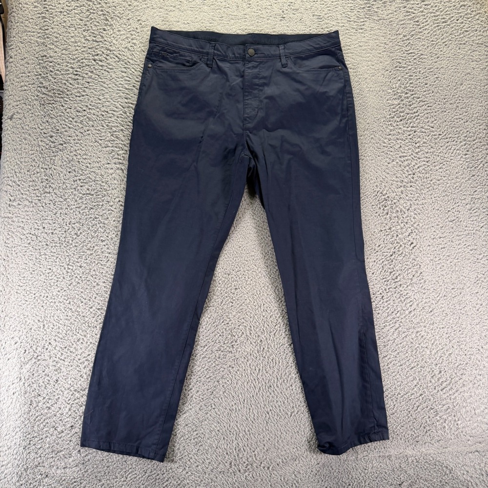 Weatherproof Vintage Pant Men's 36x30 Blue Nylon Windbreaker Straight Leg Hiking